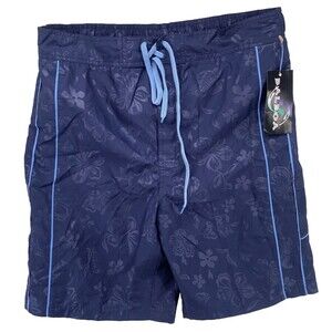 Balboa Men's Size Large Board Shorts Swim Trunks Polyester Navy Blue Ocean